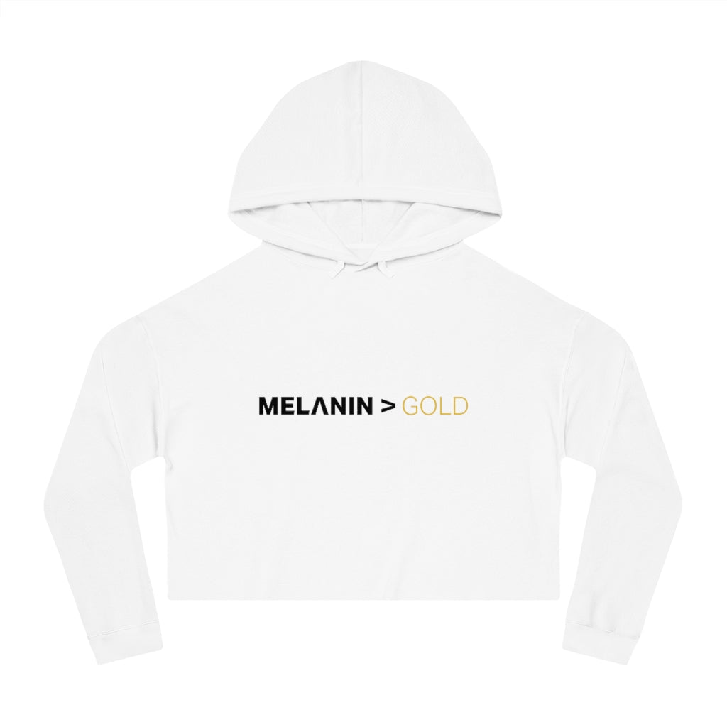 Melanin>Gold Cropped Hoodie