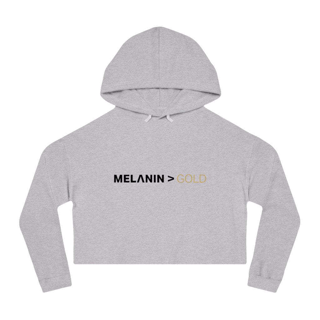 Melanin>Gold Cropped Hoodie