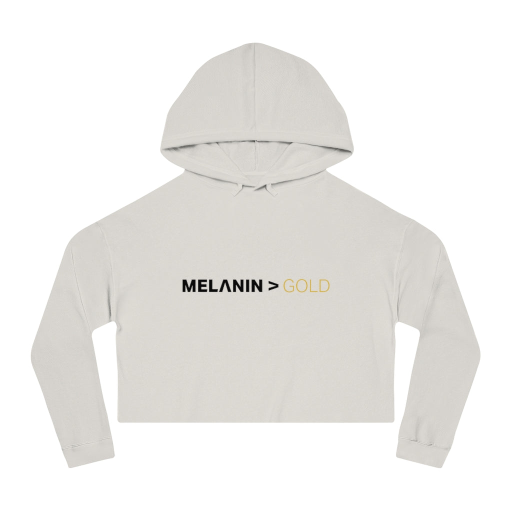 Melanin>Gold Cropped Hoodie